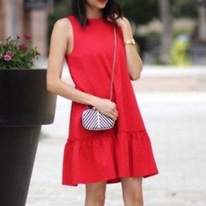 Banana Republic Red Drop Waist Shift Dress